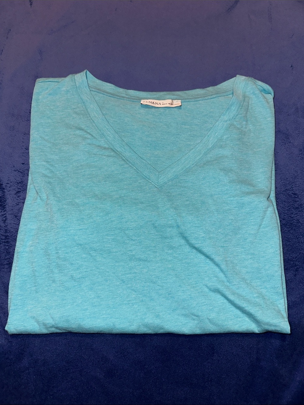Zenana Outfitters Turquoise V-Neck Tee